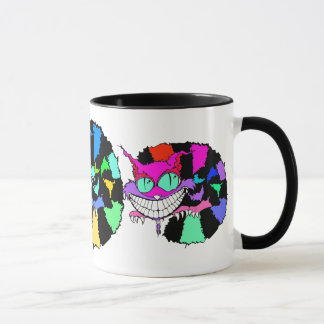 A caneca louca do gato de Cheshire