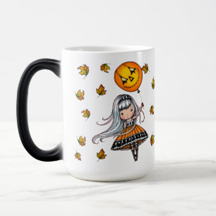 A Caneca Mágica Fofa do Balão de Halloween