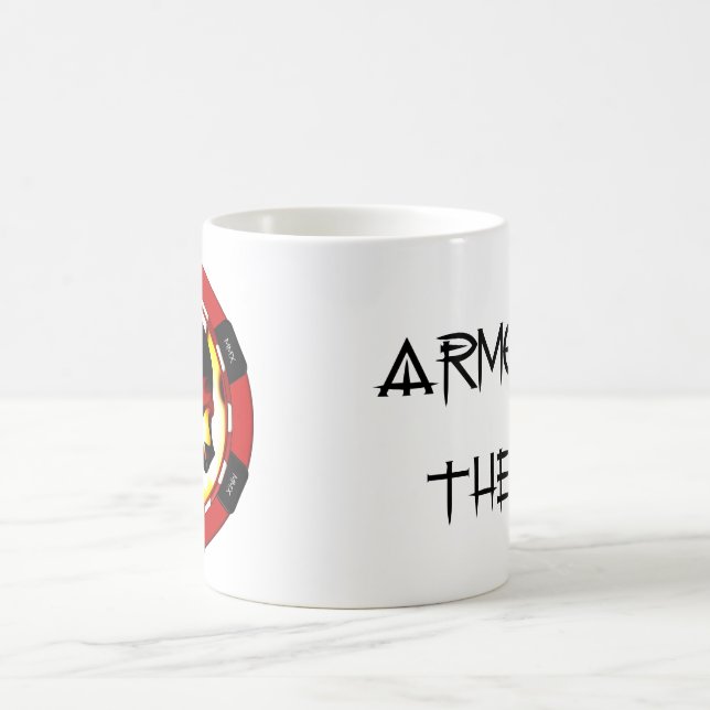 A caneca morphing da mão do homem inoperante (Centro)