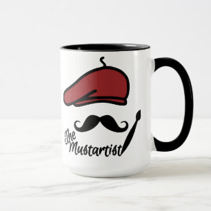 A caneca Mustartist - escolha estilo e cor