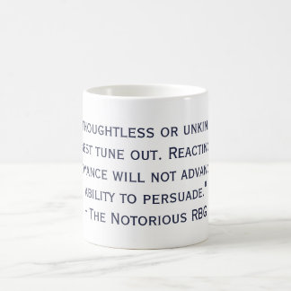 A caneca notória das citações de RBG