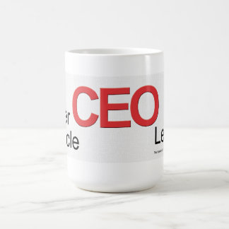 A caneca ou a caneca de cerveja do CEO
