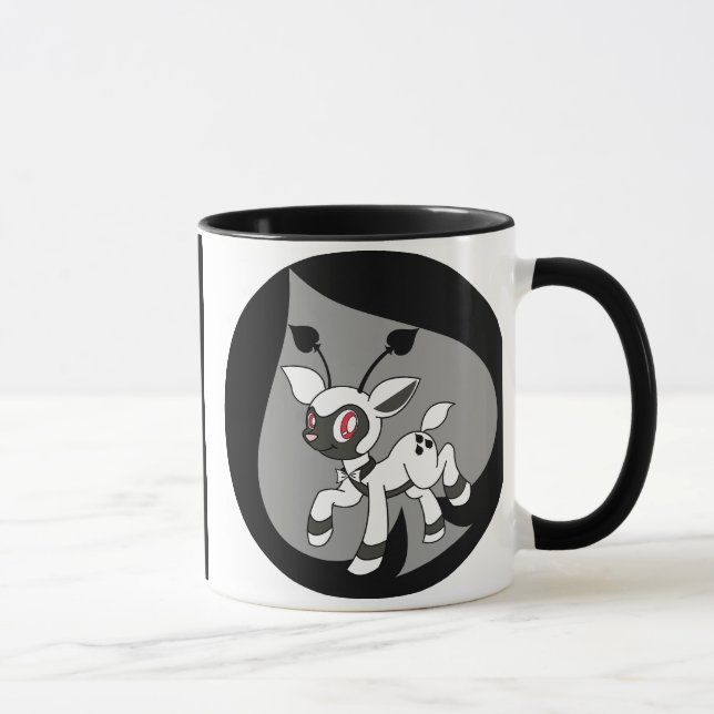 A caneca preto e branco de Dears da cintilação (Direita)