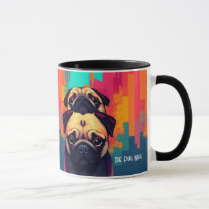 "A Caneca Pug" - Caneca de Café com Cachorro Pug M