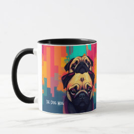 "A Caneca Pug" - Caneca de Café com Cachorro Pug M