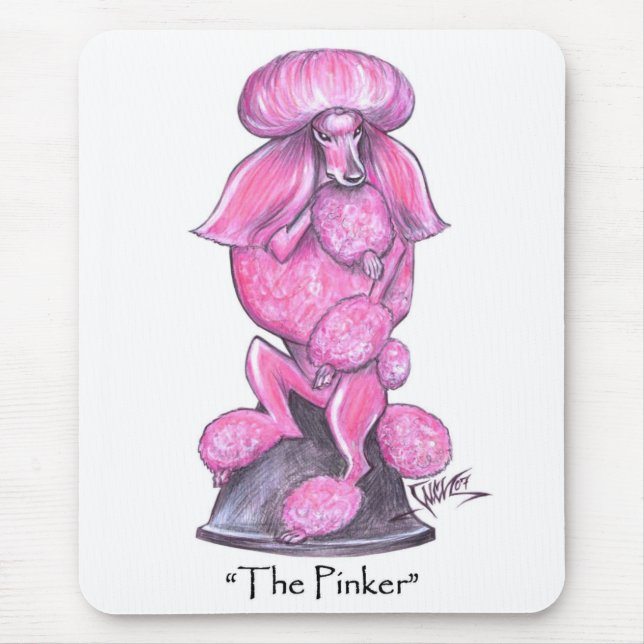 A caniche Mousepad do cancro da mama de Pinker (Frente)