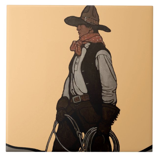 A Capa da Revista The Cowboy por NC Wyeth (Frente)