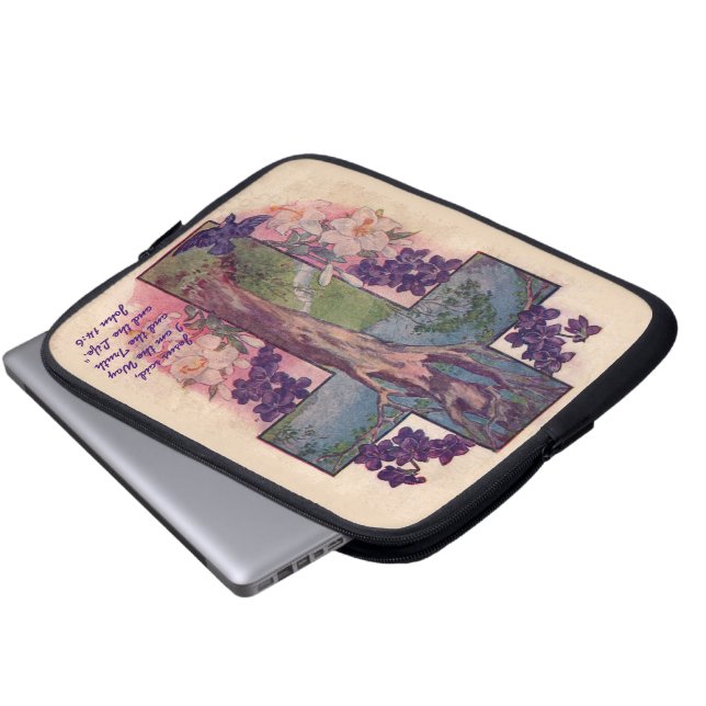 A capa para laptop cruz da Árvore da Vida cristã (Frente Inferior)