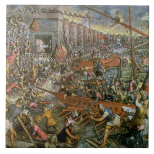 A captação de Constantinople em 1204 (óleo no c