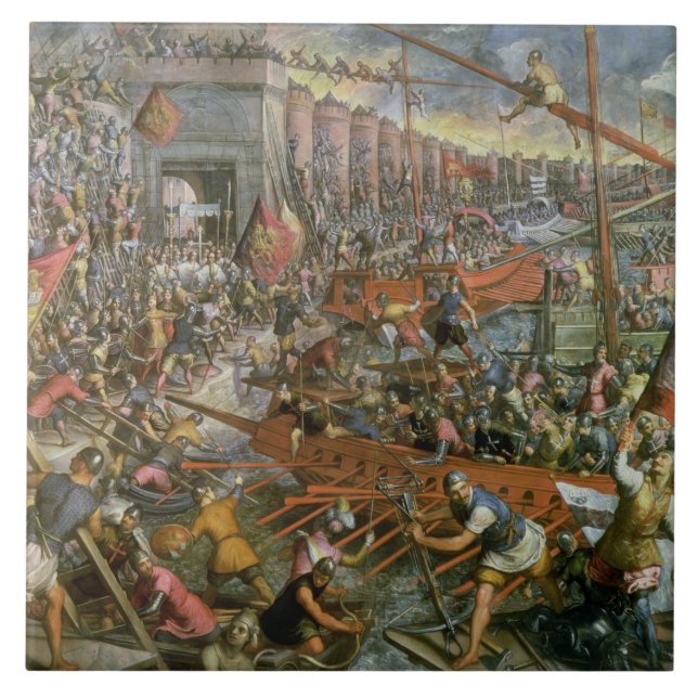 A captação de Constantinople em 1204 (óleo no canv (Frente)