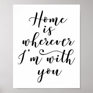 A casa é onde quer que eu sou com você poster