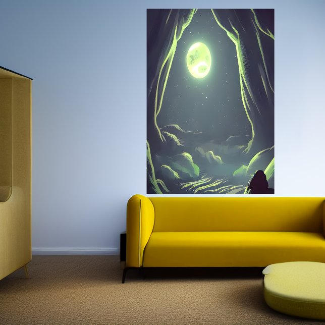 A caverna e a lua | AI Art Poster (Criador carregado)