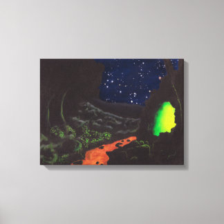 A Caverna Luminescente: Impressão de Tela Descorta