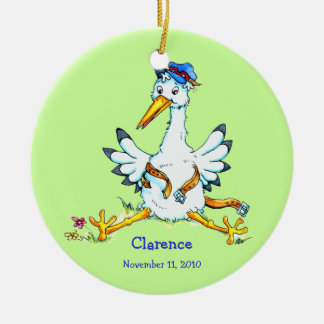 A cegonha entregou o ornamento