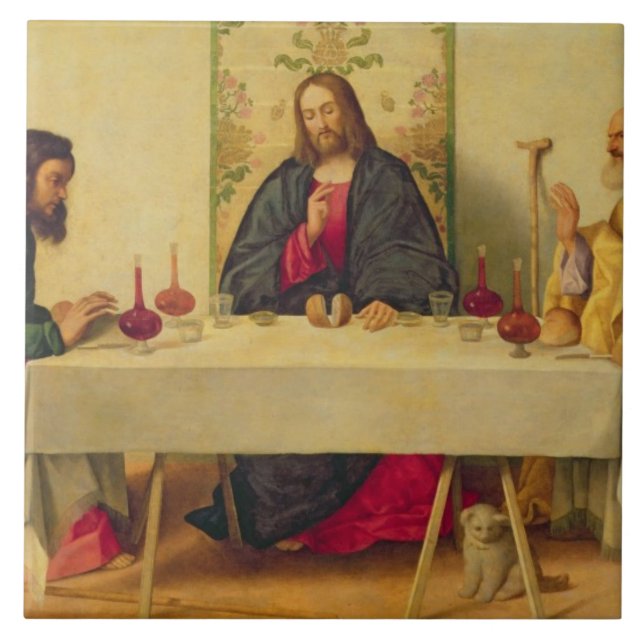 A ceia em Emmaus, 1520 (óleo em canvas) (Frente)