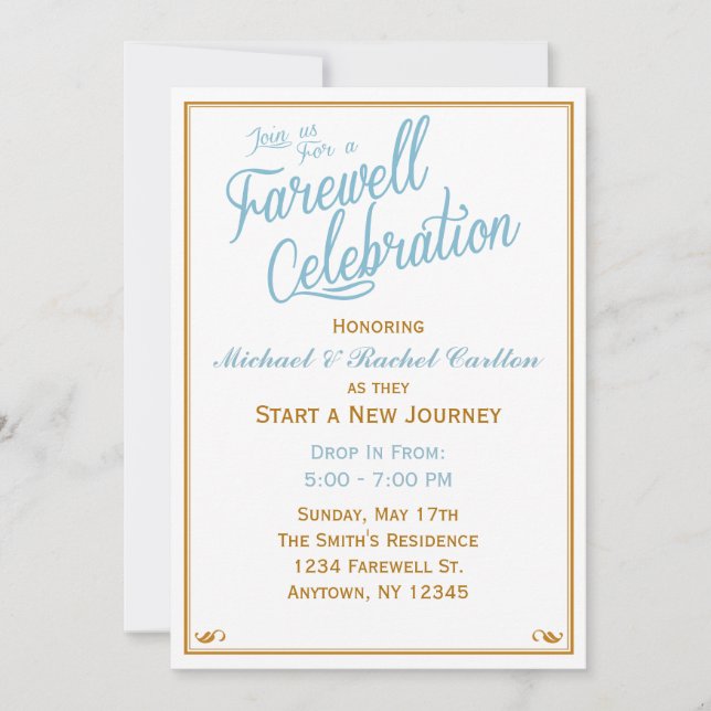 A Celebração De Adeus Abandonando O Convite (Frente)