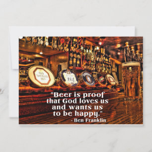 A célebre citação de Ben Franklin Beer