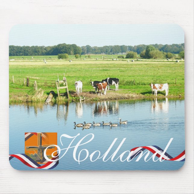 A cena do rio acobarda & Ducks a natureza Mousepad (Frente)