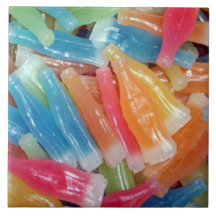 A cera engarrafa o azulejo dos doces da velha