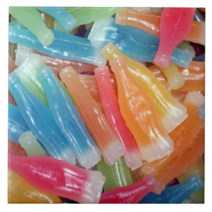 A cera engarrafa o azulejo dos doces da velha