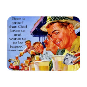 A "cerveja é deus da prova ama-nos" ímã