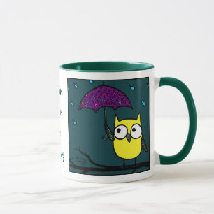 A chuva da chuva parte - caneca da coruja pequena