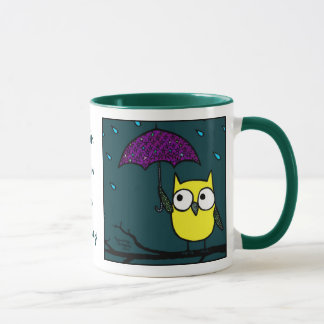 A chuva da chuva parte - caneca da coruja pequena