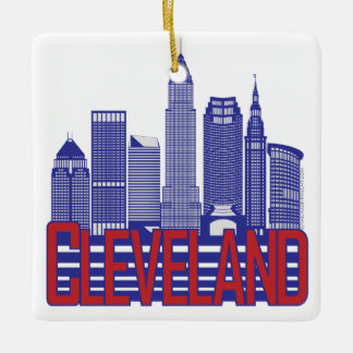 A cidade de Cleveland colore ornamento frente e