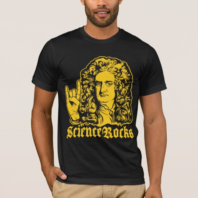 A ciência do senhor Isaac Newton balança camisas (Frente)