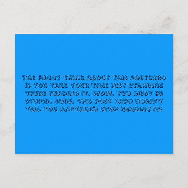 A coisa engraçada sobre este cartão postal é que v (Frente)