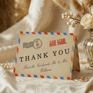 A Coleção de Cartões de Casamento Vintage Airmail