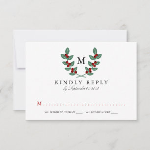 A Coleção de Casamento Monogram Berry Bush - RSVP