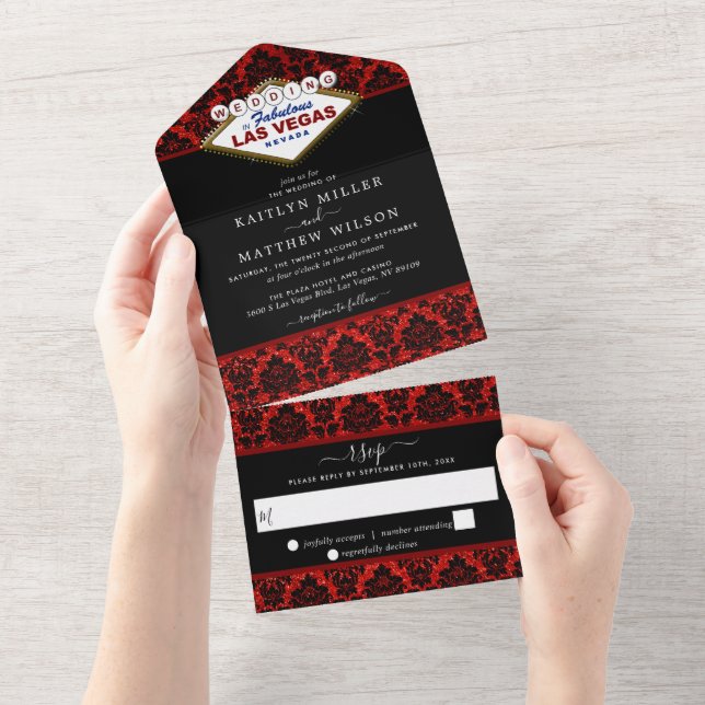 A Coleção de Casamentos de Las Vegas do Damask Gli (Aba destacável)