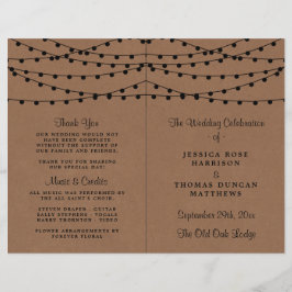 A Coleção de Casamentos Rustic Kraft String Lights