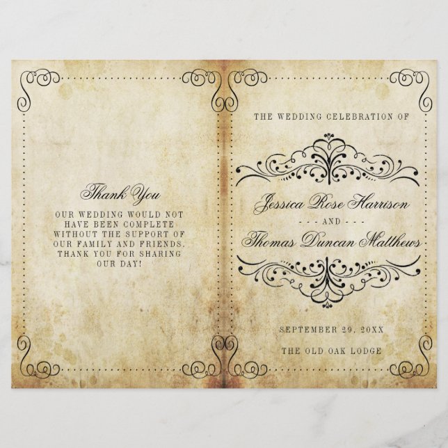 A coleção de Casamentos vintage Flourish do Orname (Frente)