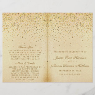 A coleção Dourado Glam do casamento dos confetes