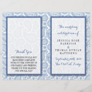 A coleção moderna do casamento de Paisley - azul