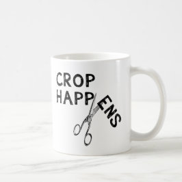 A colheita acontece caneca de café