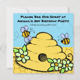 A colmeia e as abelhas personalizaram convites do