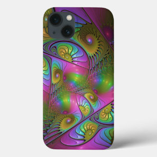 A Colorida Arte Fractal Abstrata Alucinante Lumino