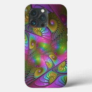 A Colorida Arte Fractal Abstrata Trippy Luminosa