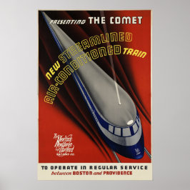 A COMET Boston & Providence Vintage Rail Poster