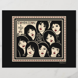A Compaixão Passa-O Na Folha De Papel Flat 11"x8.5