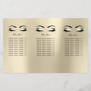 A composição cremosa do marfim Eyes o folheto do