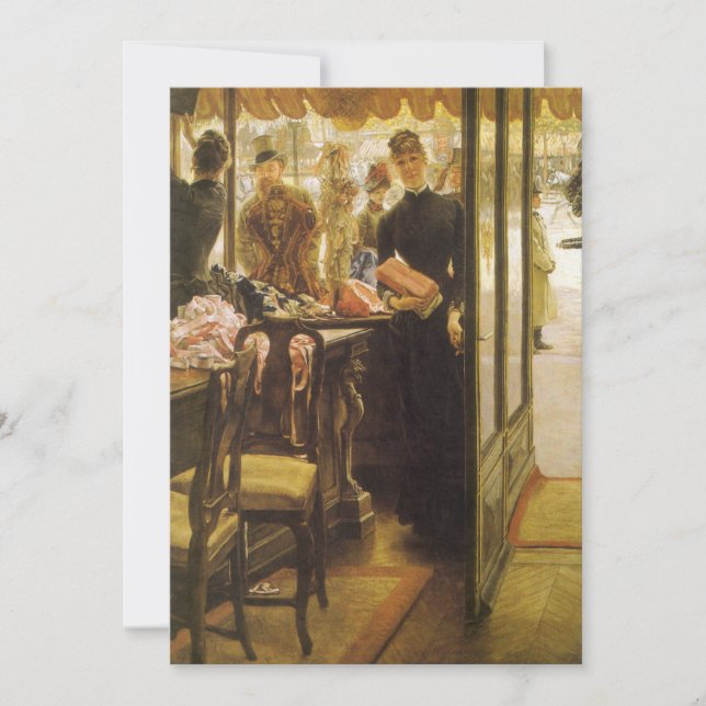 A Compra Rapariga de James Tissot, Victorian Fine  (Frente)