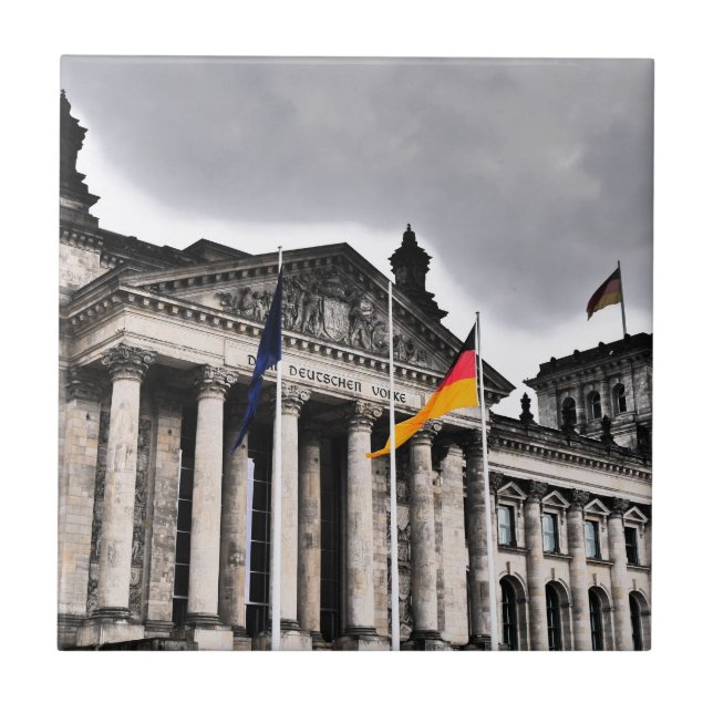 A construção de Reichstag, Berlim (Frente)