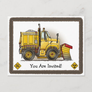 A construção do arado de neve caçoa o convite d