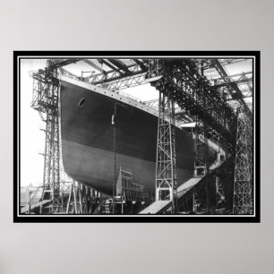 A construção titânica do poster da série de