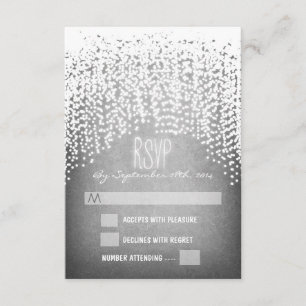 a corda do brilho ilumina cartões wedding de RSVP