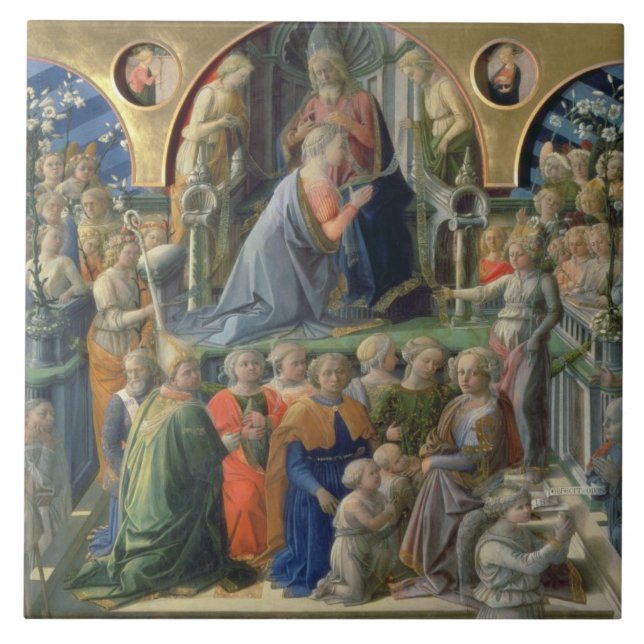 A coroação do Virgin, 1441-7 (tempera em p (Frente)